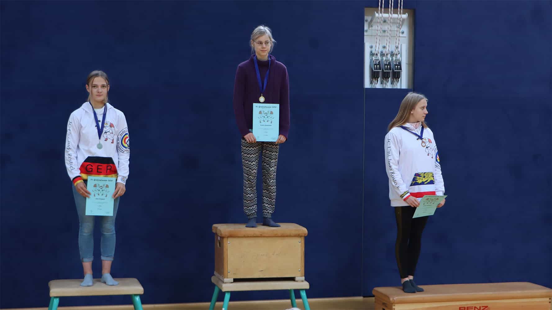 Siegerehrung 14. Greifenturnier zu Hause – Judo Rostock