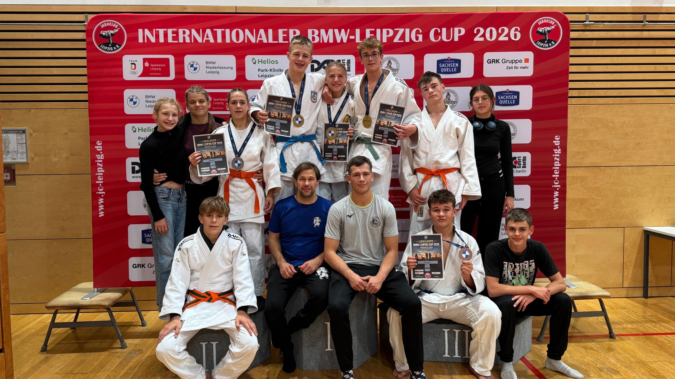 Drei Goldmedaillen für Judogreifen beim internationalen BMW-Cup in Leipzig